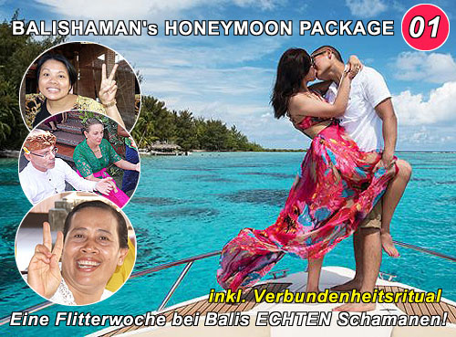 Wenn Du Menschen kennen solltest, die heiraten wollen, dann informiere sie bitte ber die Mchlichkeit einer Hochzeitsreise nach Bali und ber dieses einmalige und unvergessliche Angebot fr Honeymooners! DANKE!